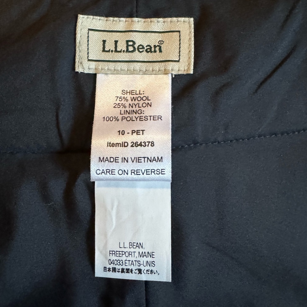 L.L. Bean Wool Blend Plaid Pencil Skirt - Dark Gray/Multi - 10 Petite - Picture 4 of 4